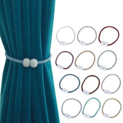 Hooks for Curtains Tie Backs Home Decoration Accessories Pearl Magnetic Window Curtains Holders Tiebacks Rings Holdbacks Clips